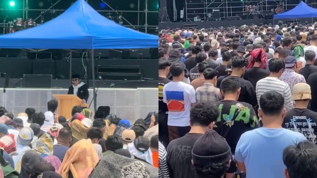 Rhoma Irama Jadi Imam Salat Jumat di Pestapora (instagram)